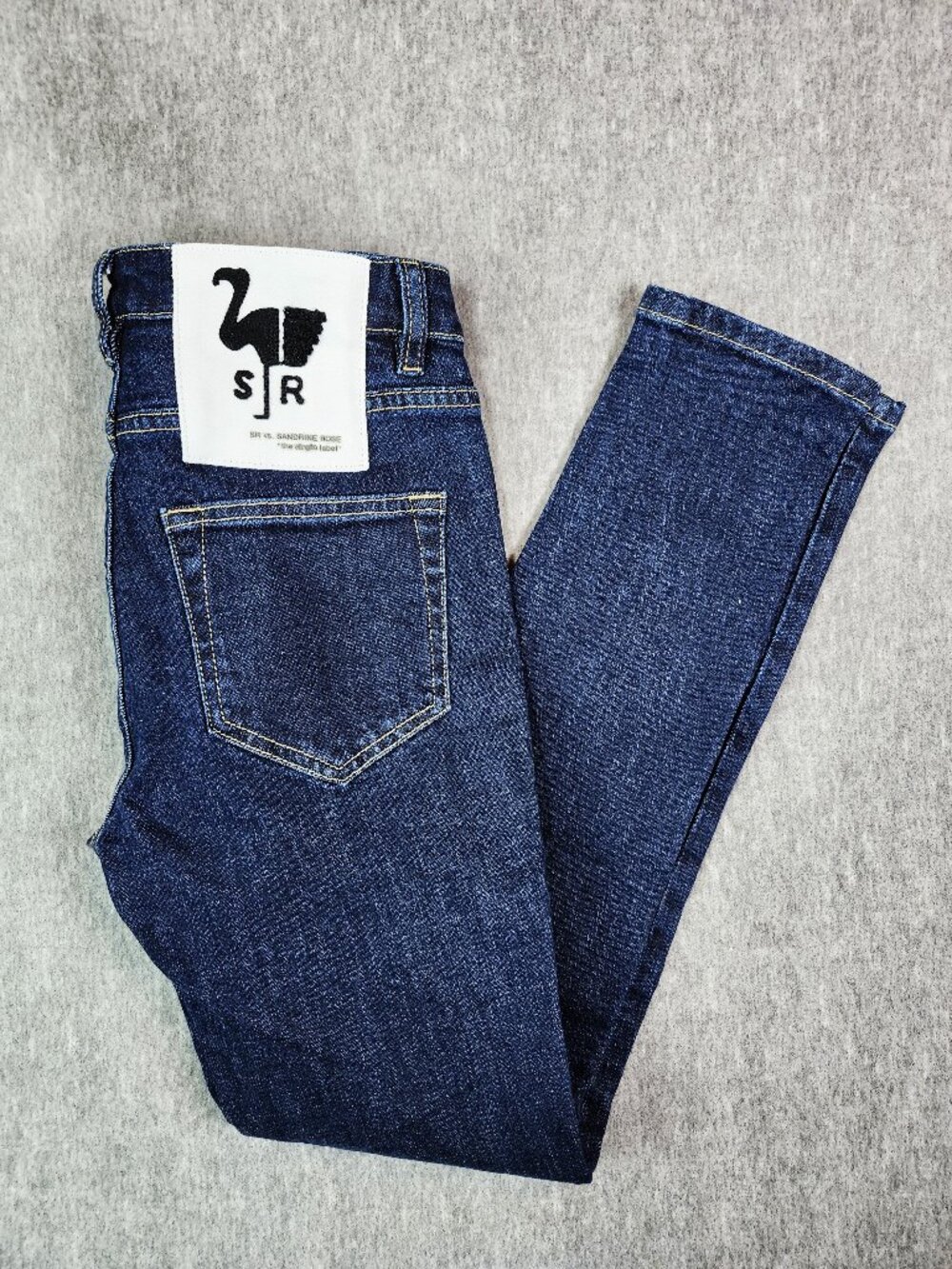 Sandrine Rose Straight Skinny Leg Jean in Indigo (Dark Blue)NWT